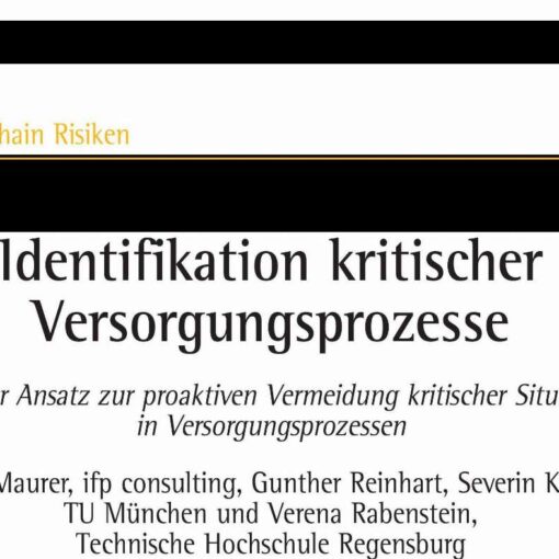 Identification of Critical Supply Chain Processes